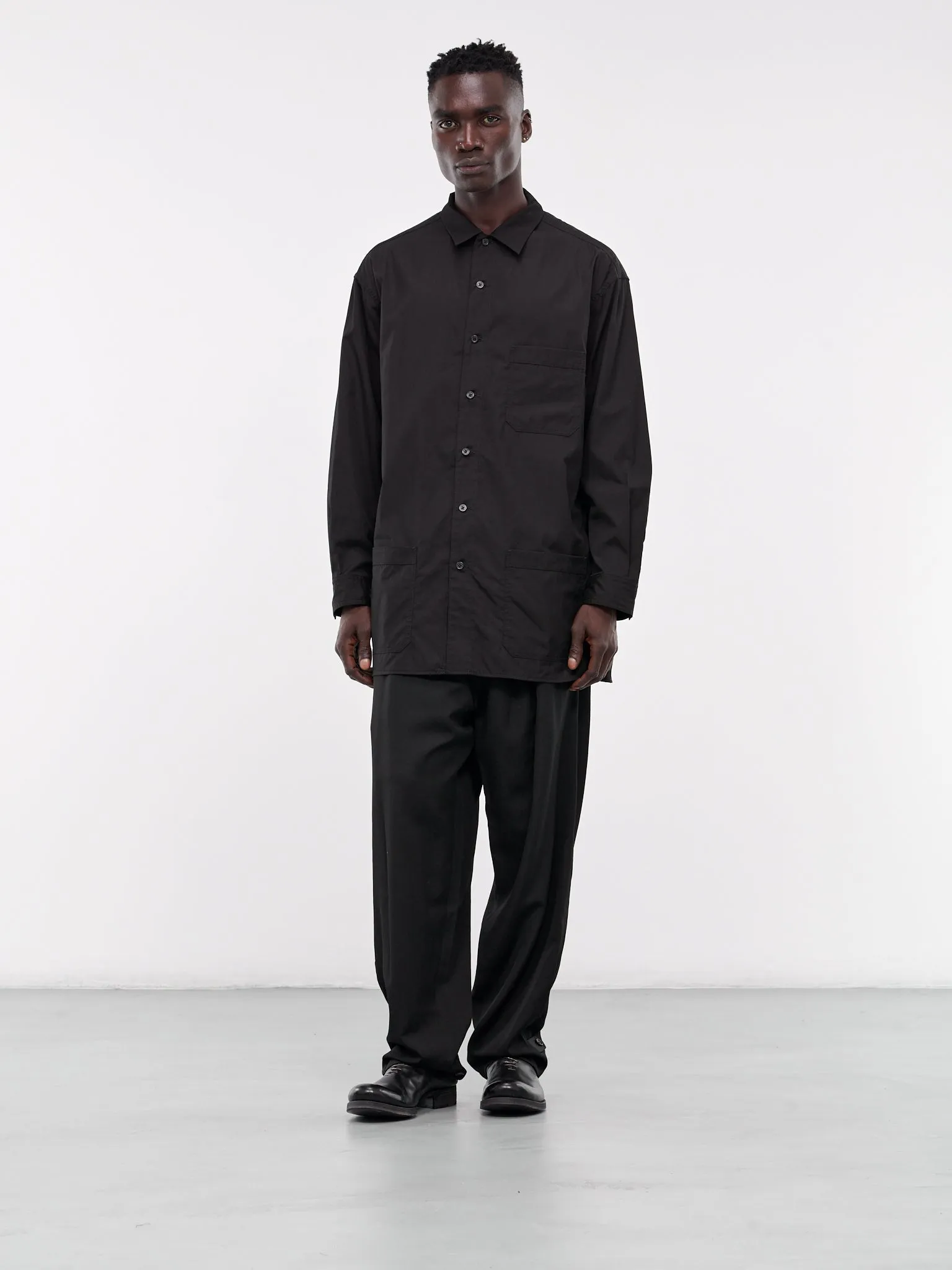 A-Hem Gabardine Trousers (H0-P51-100-BLACK)