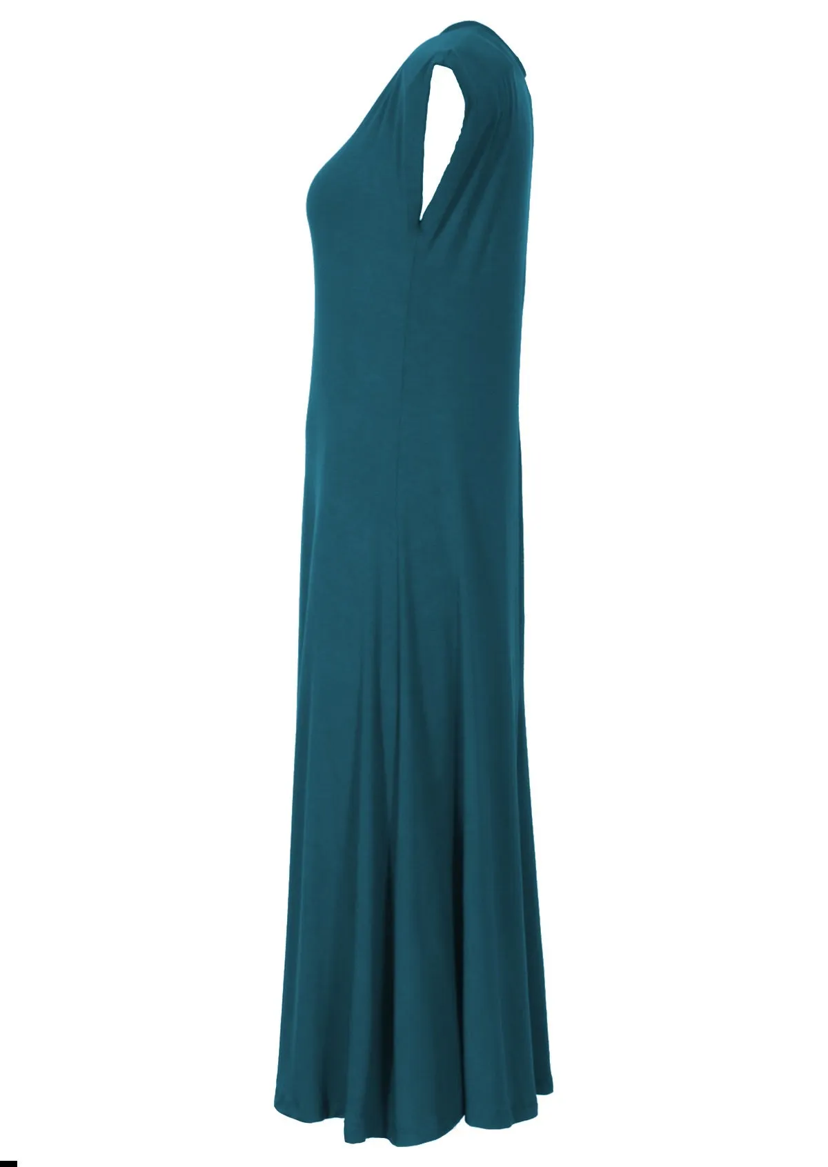 A-line Stretch Rayon Dress Teal