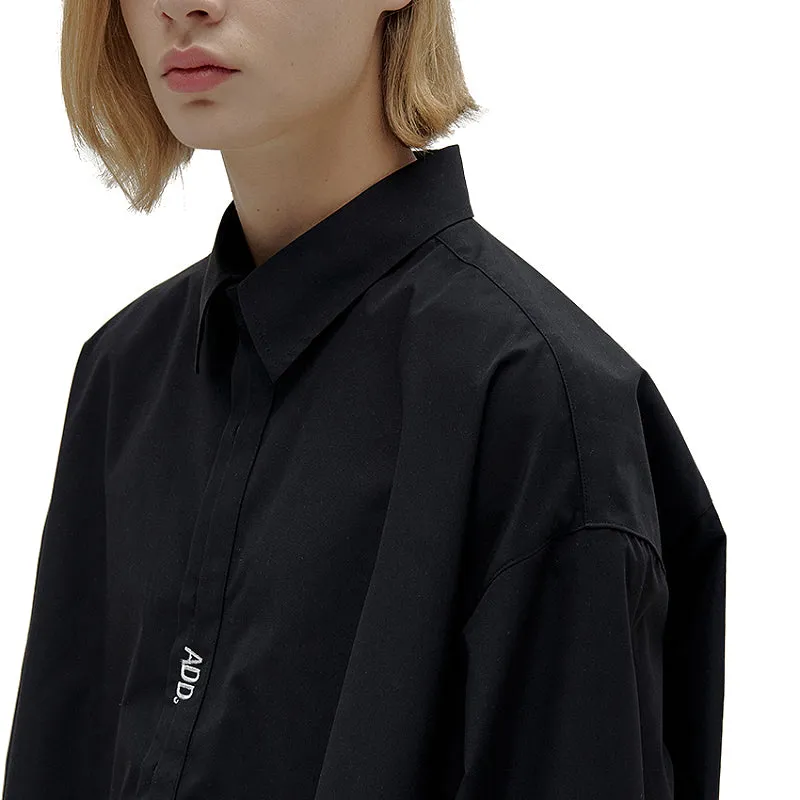 ADD Folded Placket Shirt Black