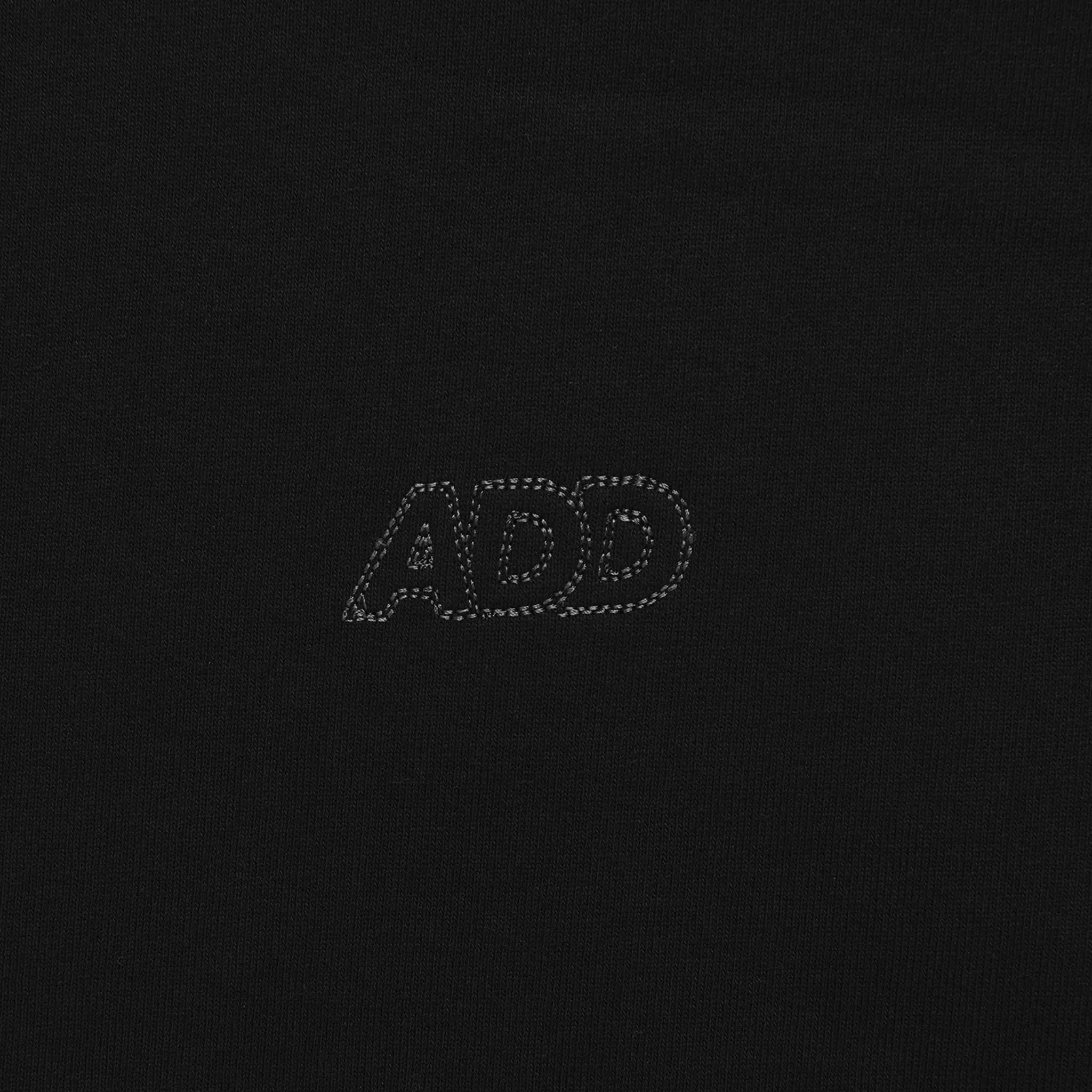 ADD Slogan Crop Hoodie Black