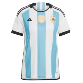 Adidas Argentina 2022 Womens 3-Star Winners Home Jersey