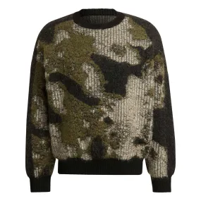 ADIDAS Y-3 CH1 Camo Knit Crew Sweater Black/Green