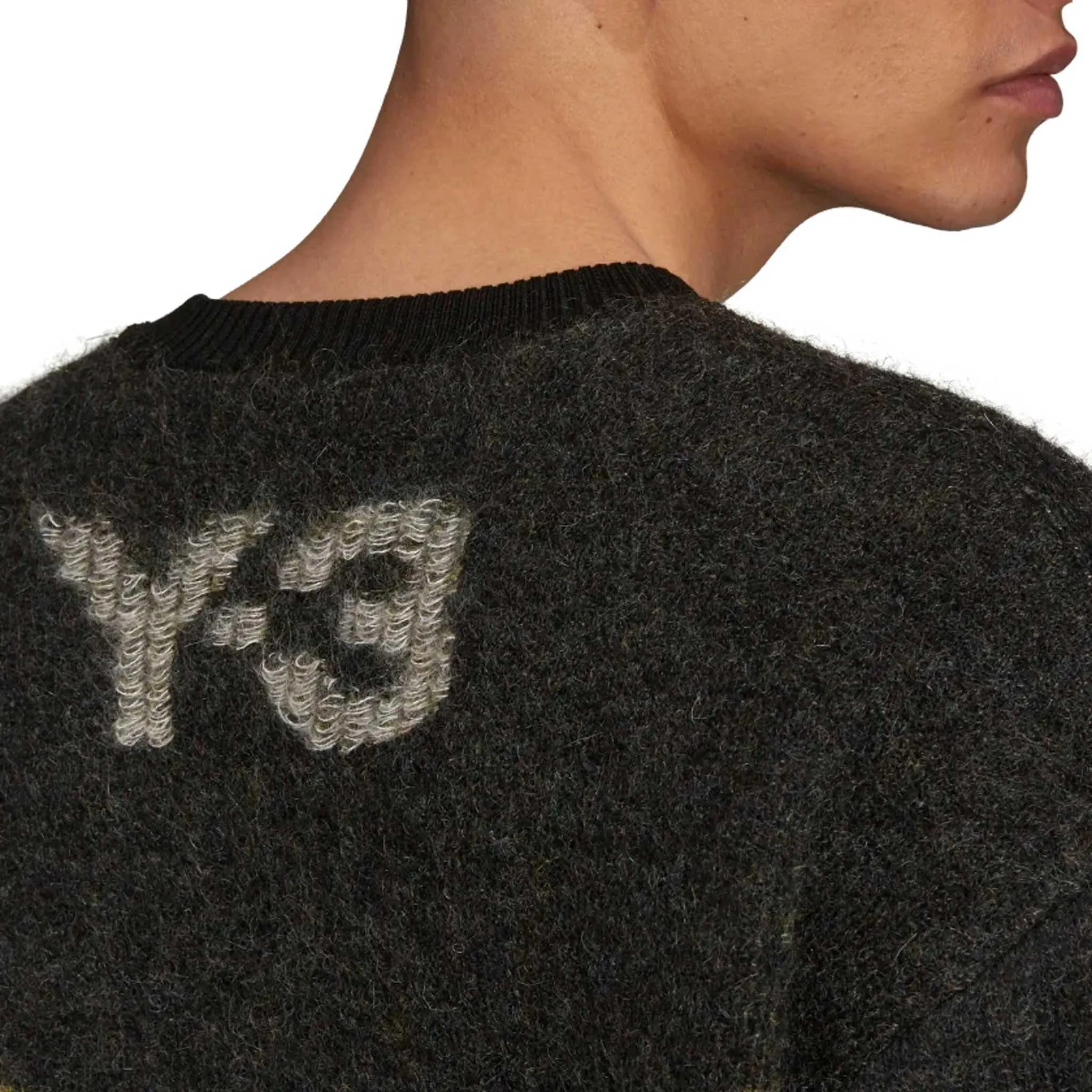 ADIDAS Y-3 CH1 Camo Knit Crew Sweater Black/Green