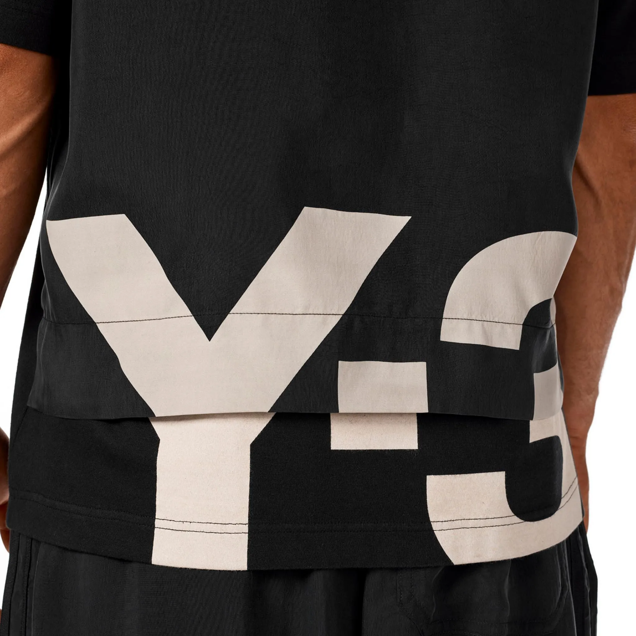 ADIDAS Y-3 CH3 Raw Jersey GFX SS Tee Logo Black