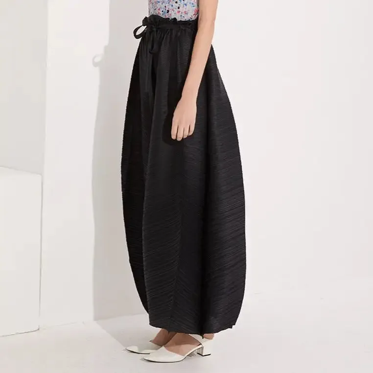 Aesthetic Pleated Broad Leg Harem Pants