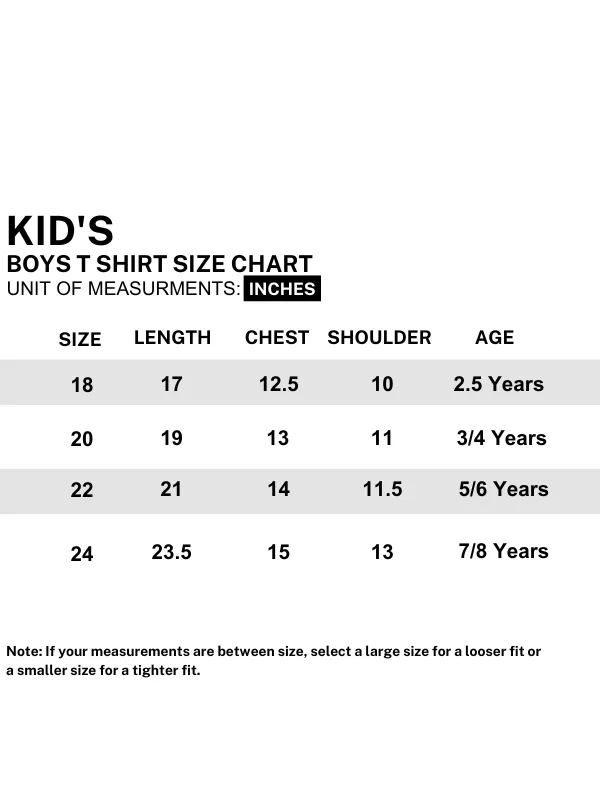 AJ Boys T-Shirt 2.5Yrs - 8 Yrs TX Yellow