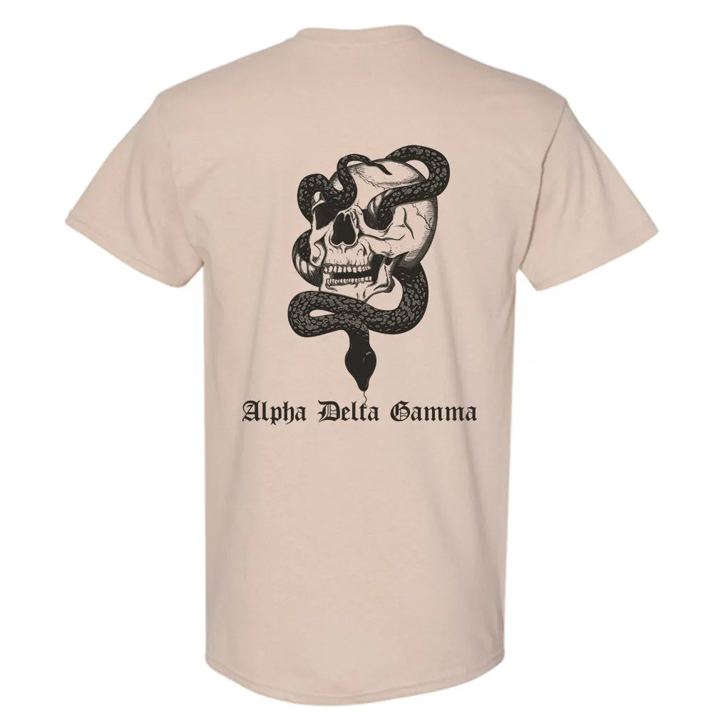 Alpha Delta Gamma Skulls & Snakes T-Shirt