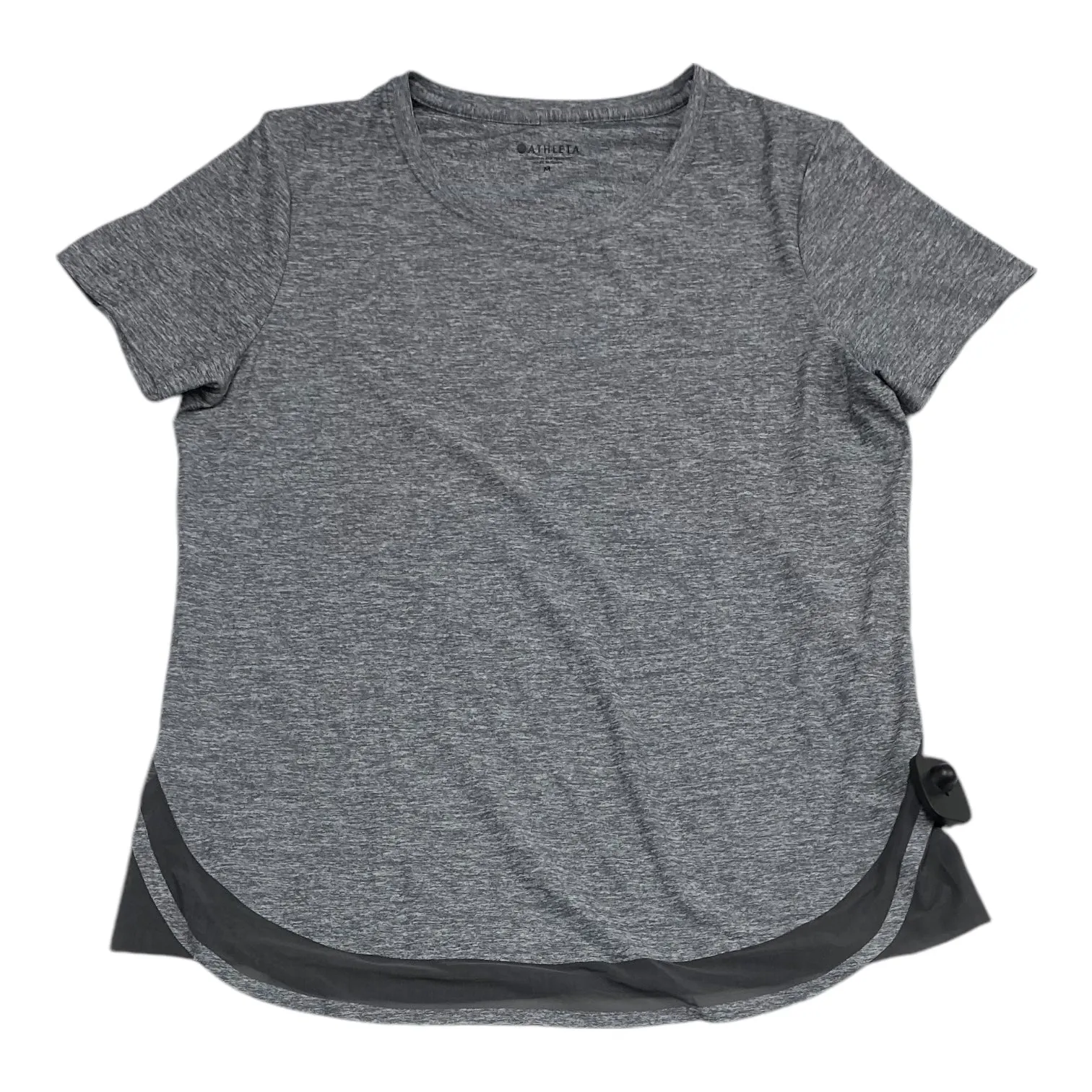 Athletic Top Short Sleeve By Athleta In Grey, Size: M