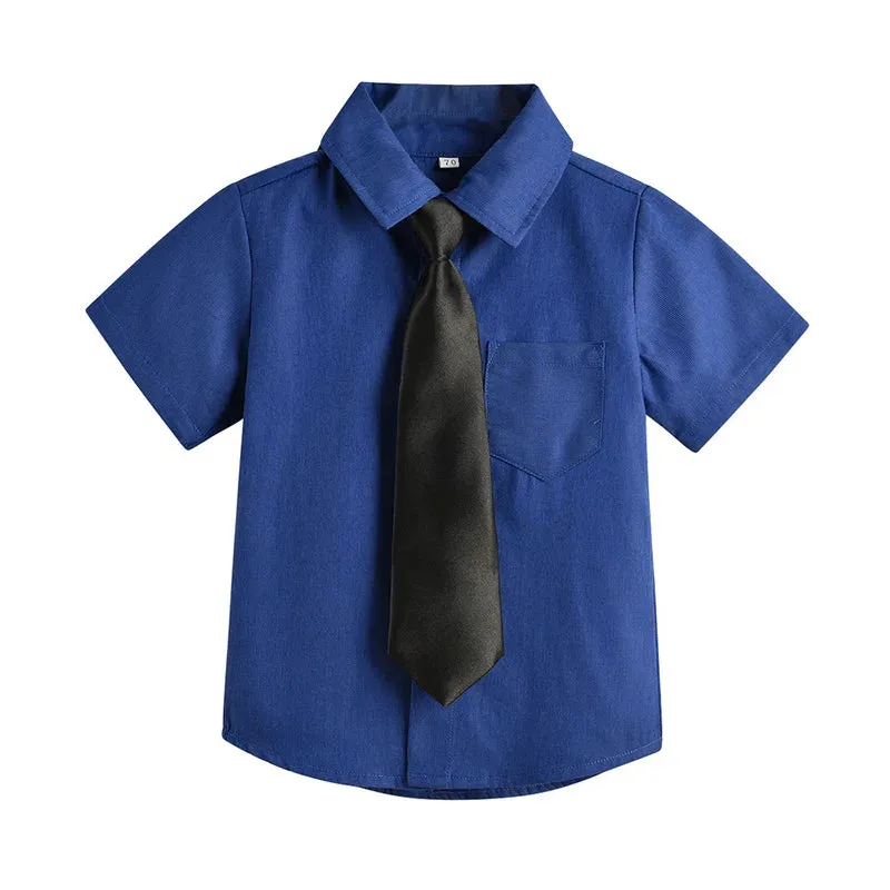 Baby Boys Blue Gentleman Formal Clothing Set