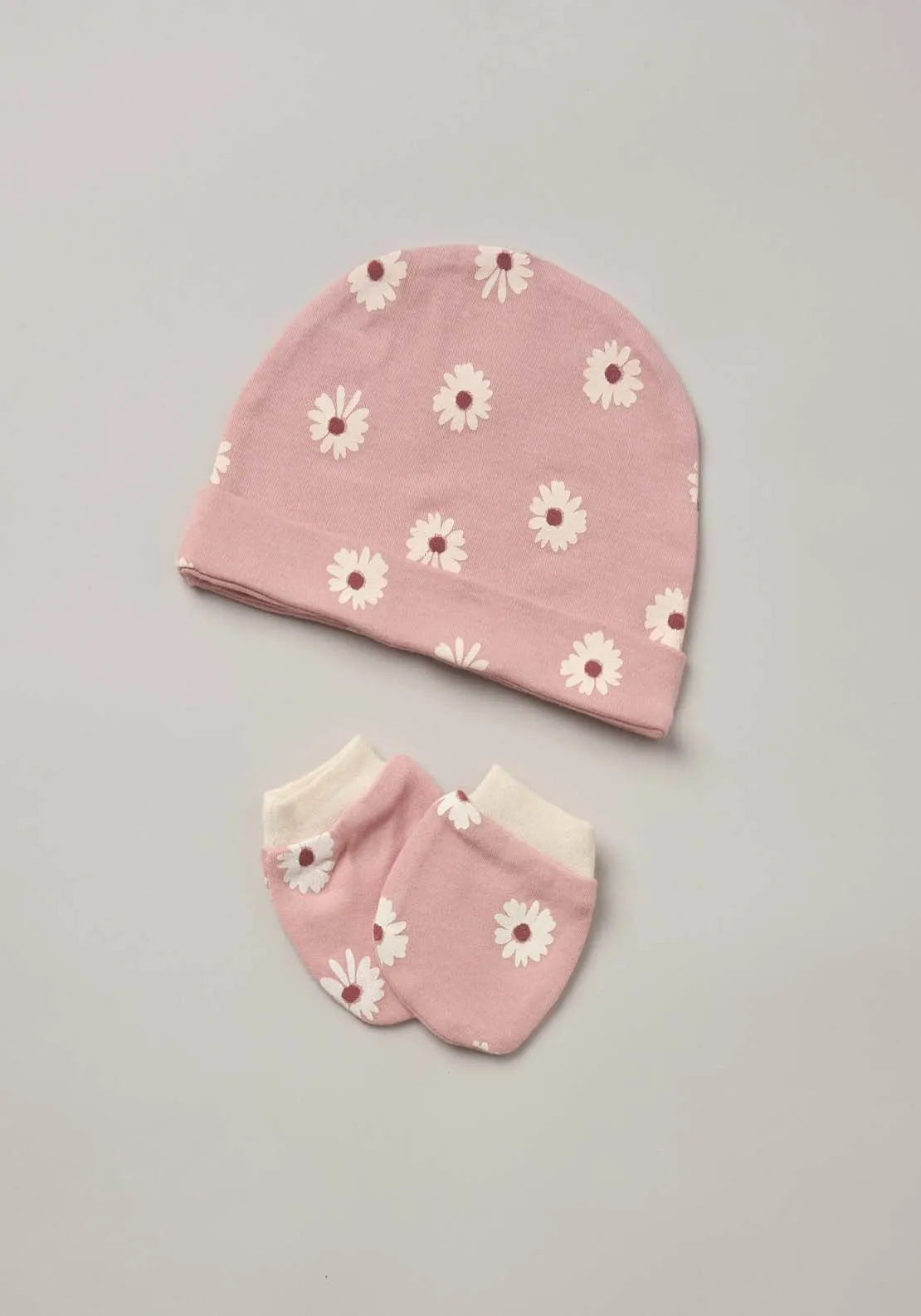 Baby Girl 5 Piece Daisey Layette Set - Pink