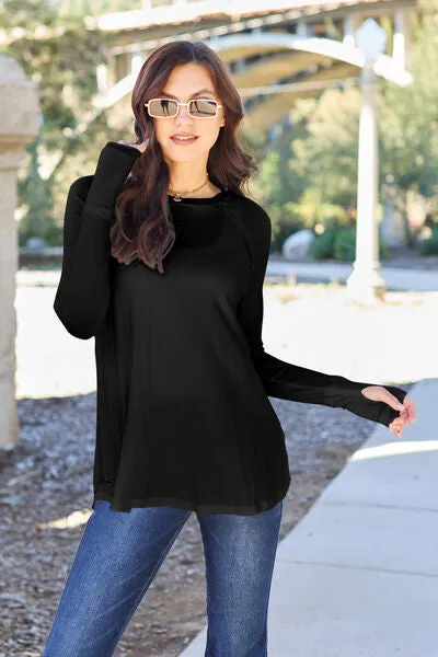 Back To Basics Long Sleeve Thumbhole Tee