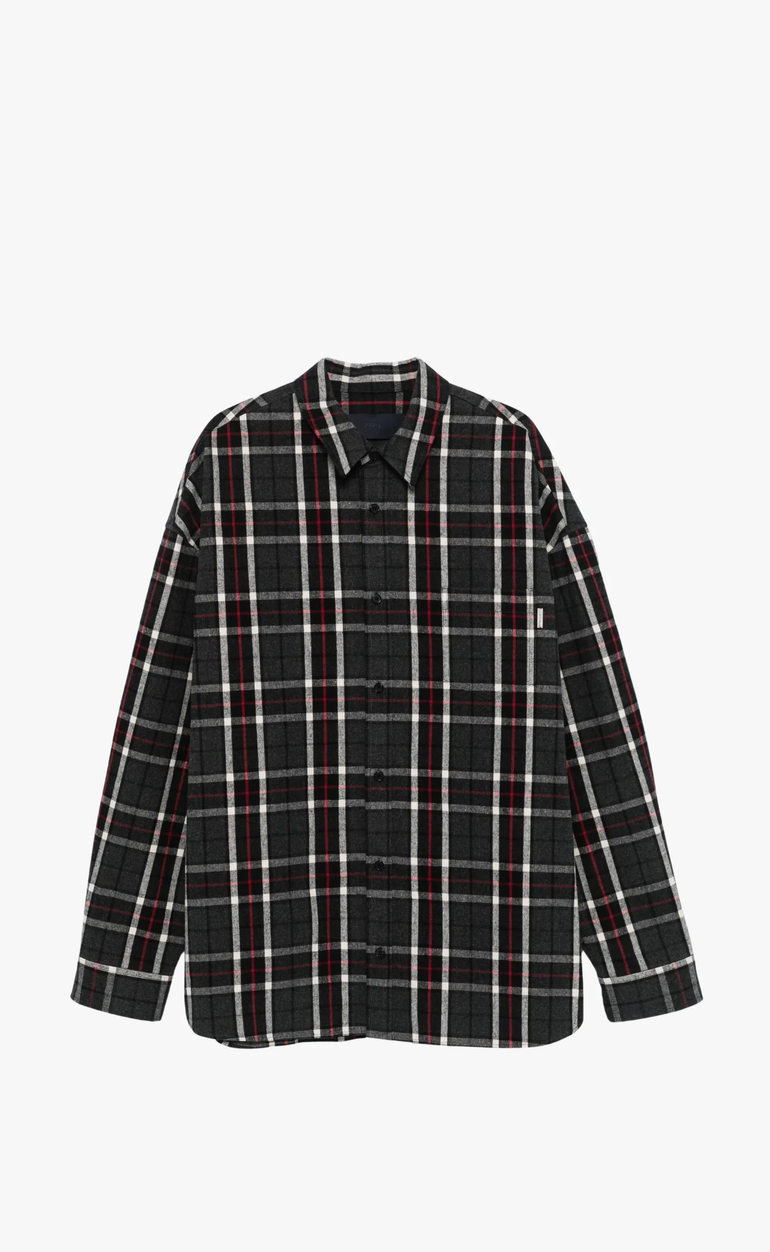 BASIC CHECK GREY SHIRT