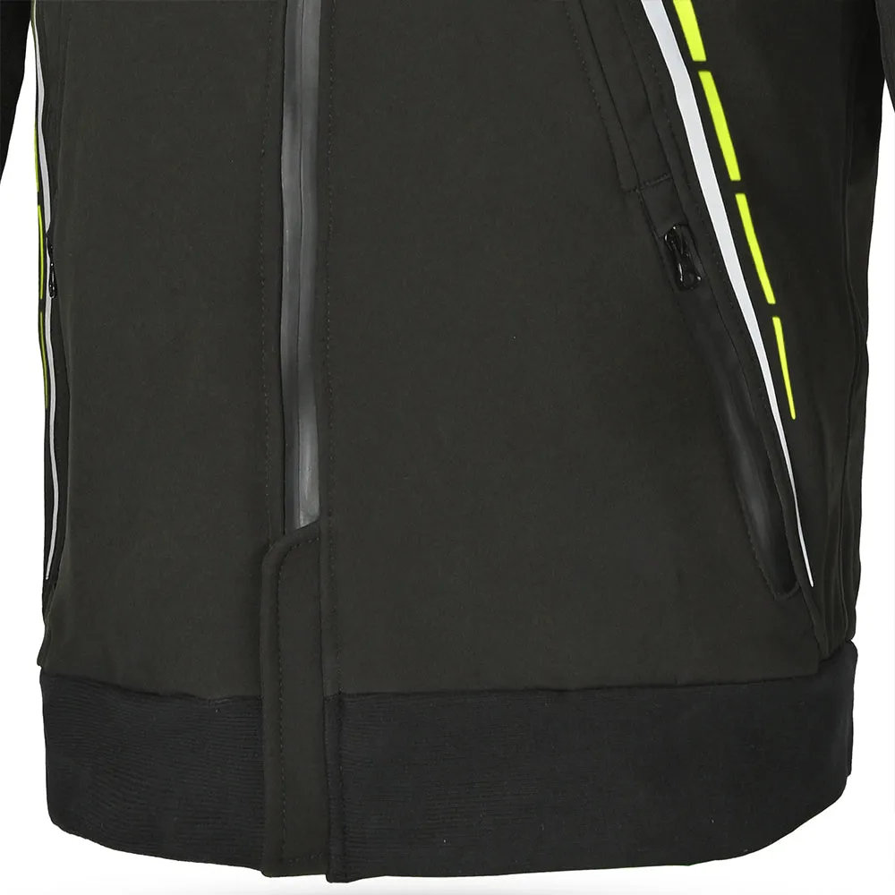 BELA Breeze Softshell Motorbike Riding Hoodie Black Yellow