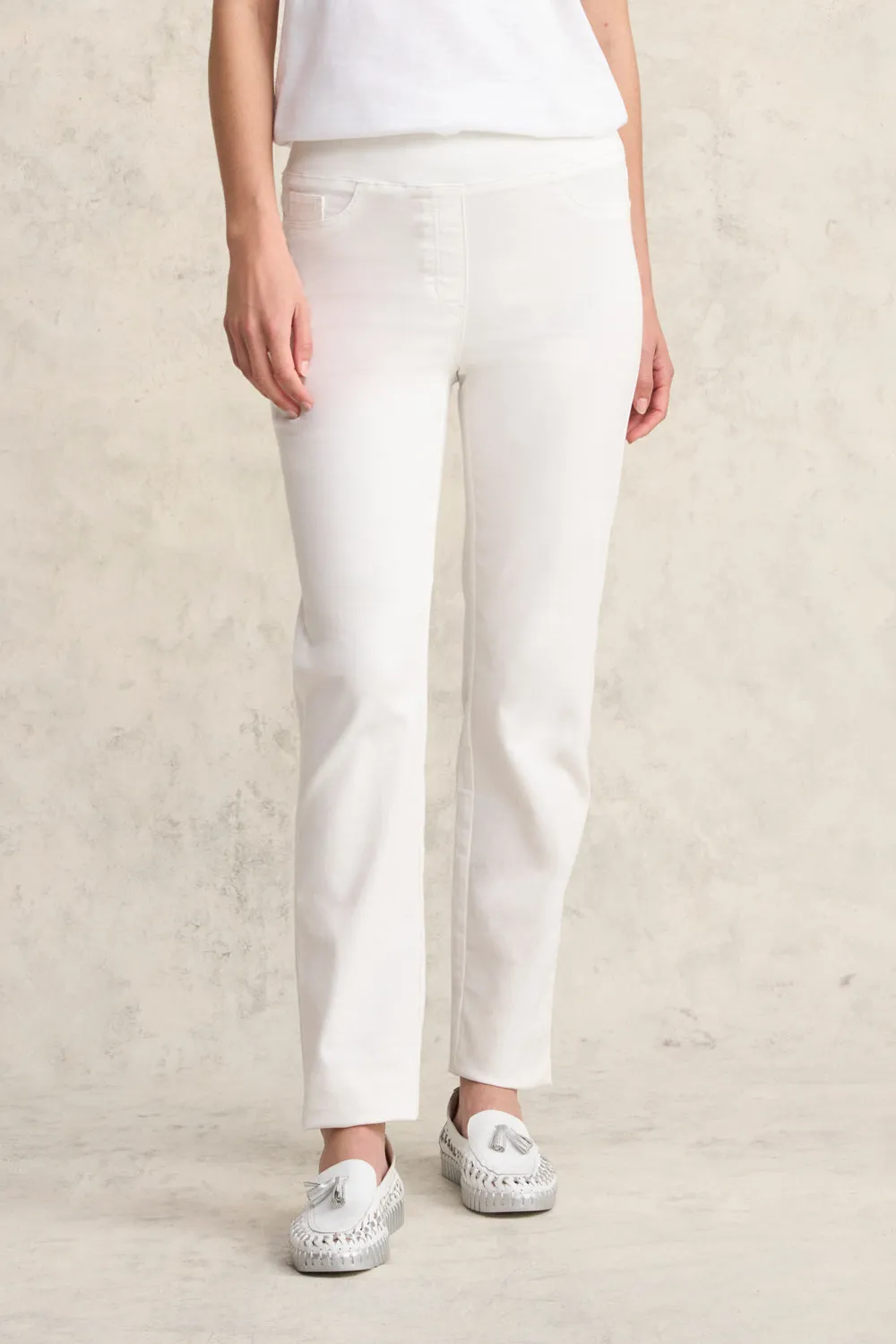 Bengajean Full Length Straight Leg - White