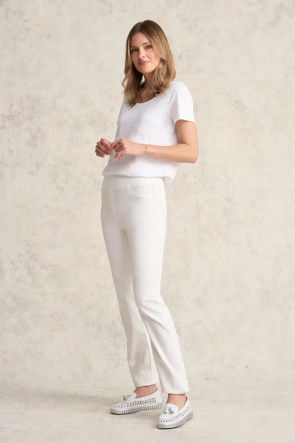 Bengajean Full Length Straight Leg - White