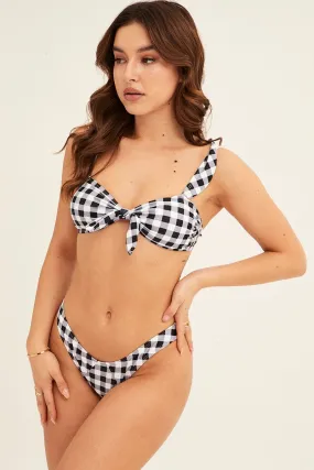 Black Check Bikini Two Piece