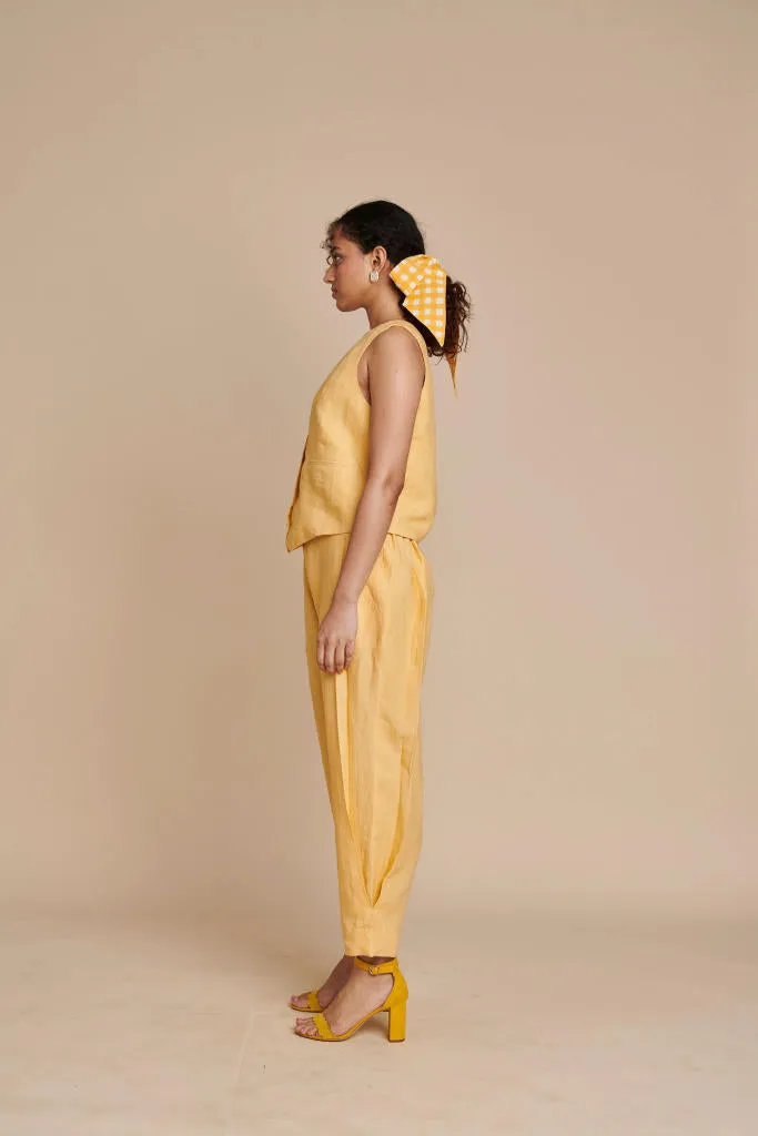 Butterscotch Linen Pleated Pants