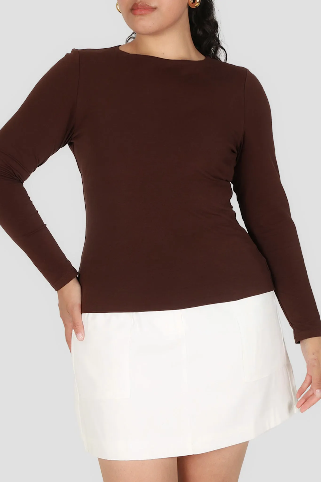 BUTTERY LONG SLEEVE CHOCOLATE