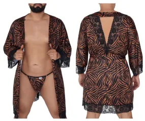 CandyMan Robe Thong Two Piece Set