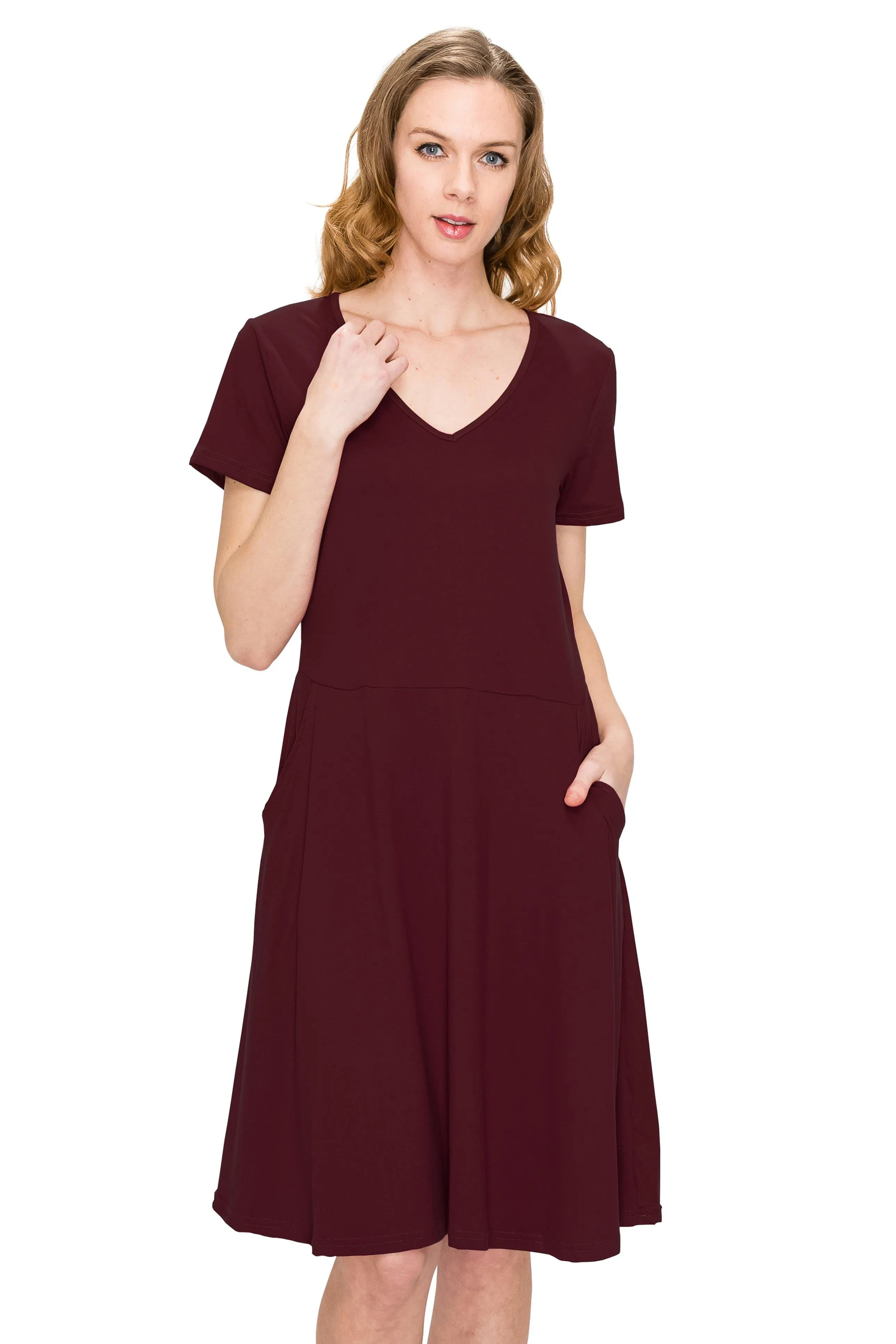 Casual Short Sleeve T Shirt Swing Dress