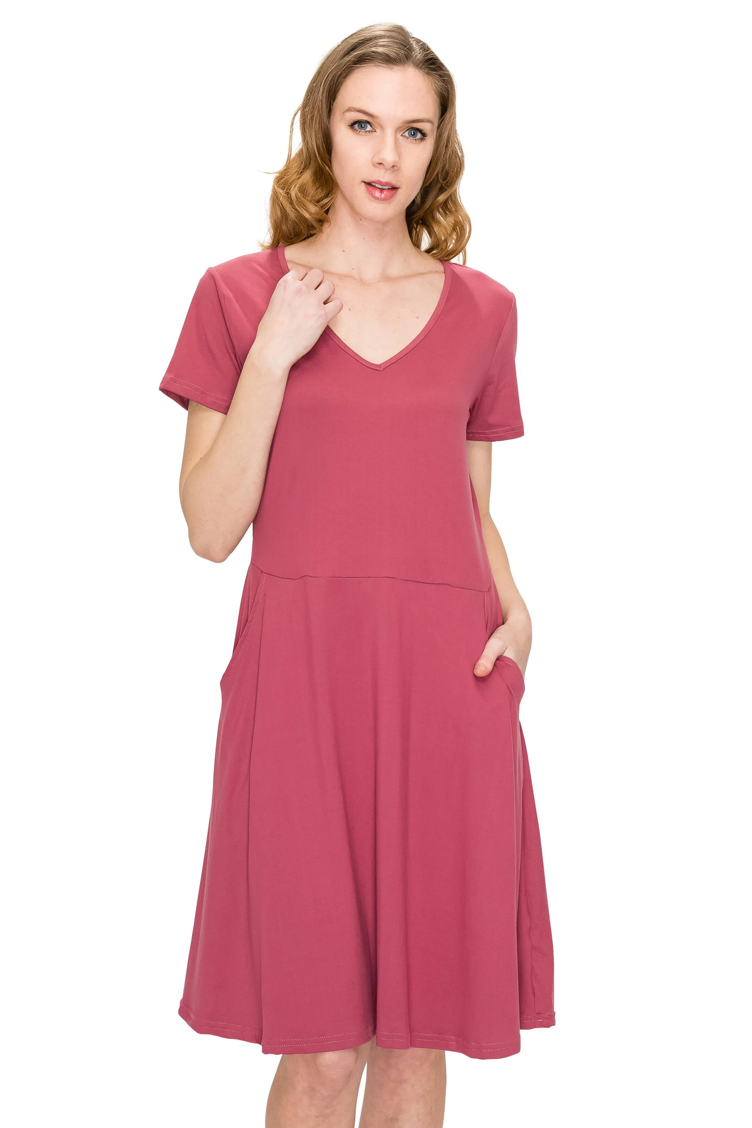 Casual Short Sleeve T Shirt Swing Dress