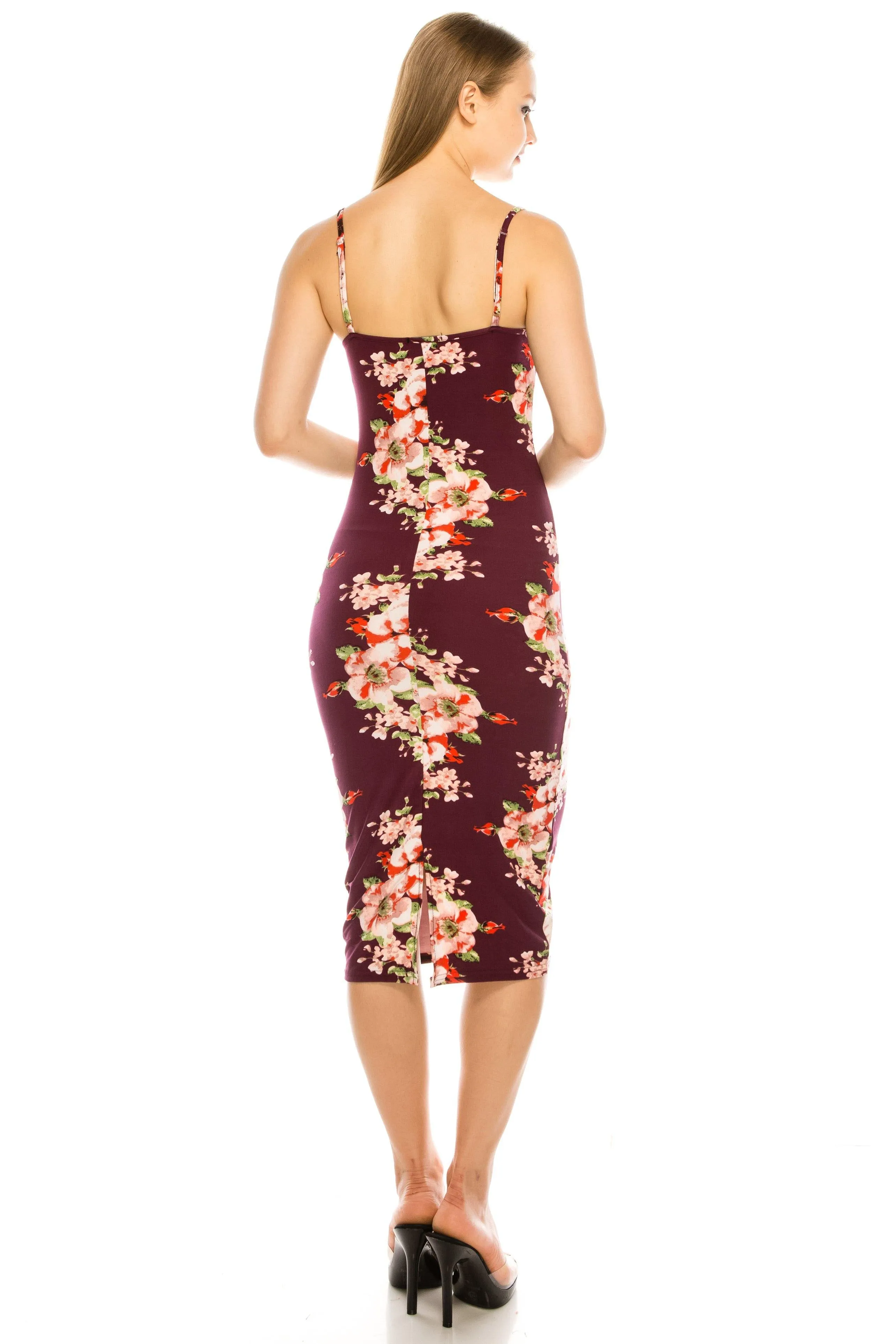 Cocktail Bodycon Dress - Spaghetti Straps