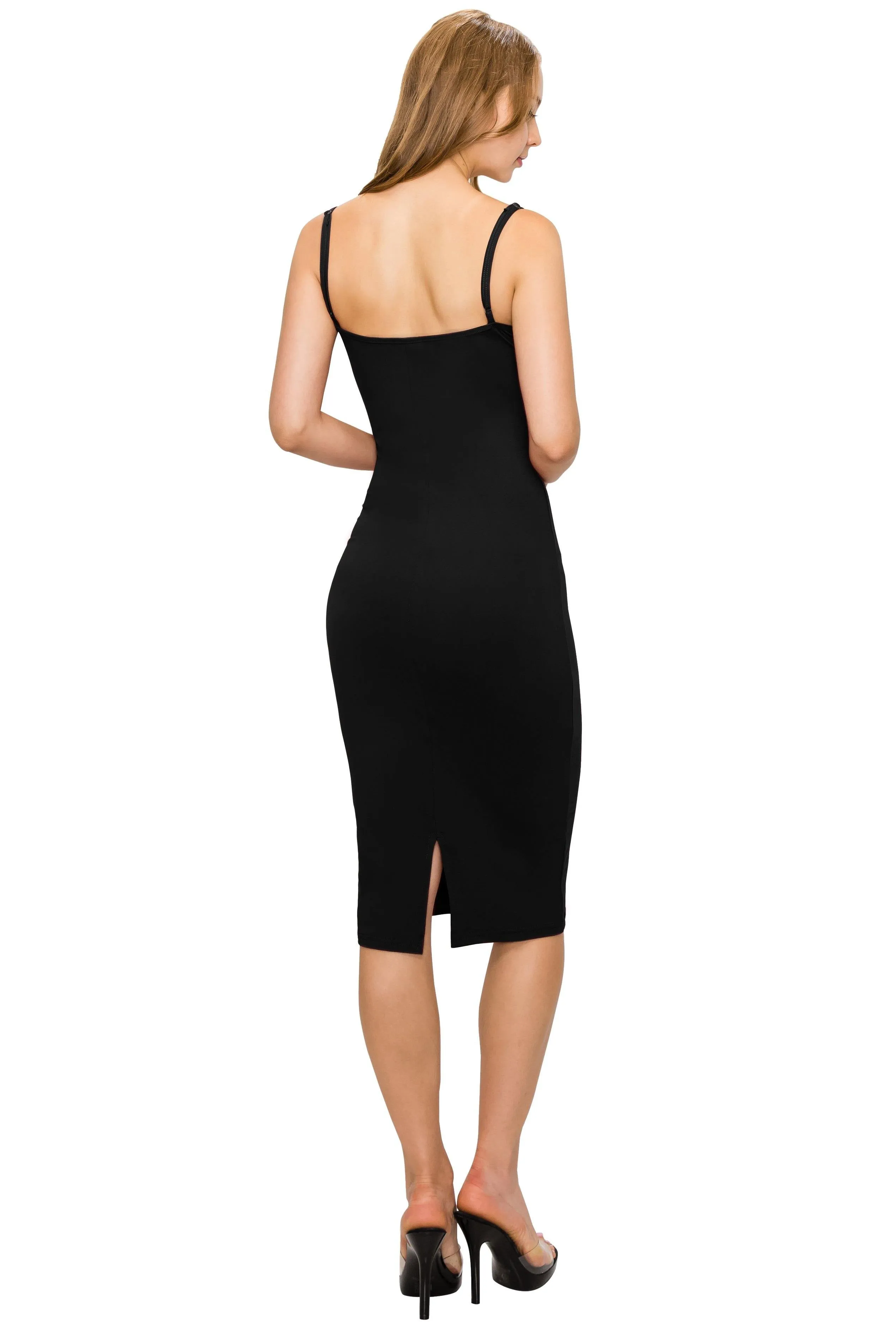 Cocktail Bodycon Dress - Spaghetti Straps