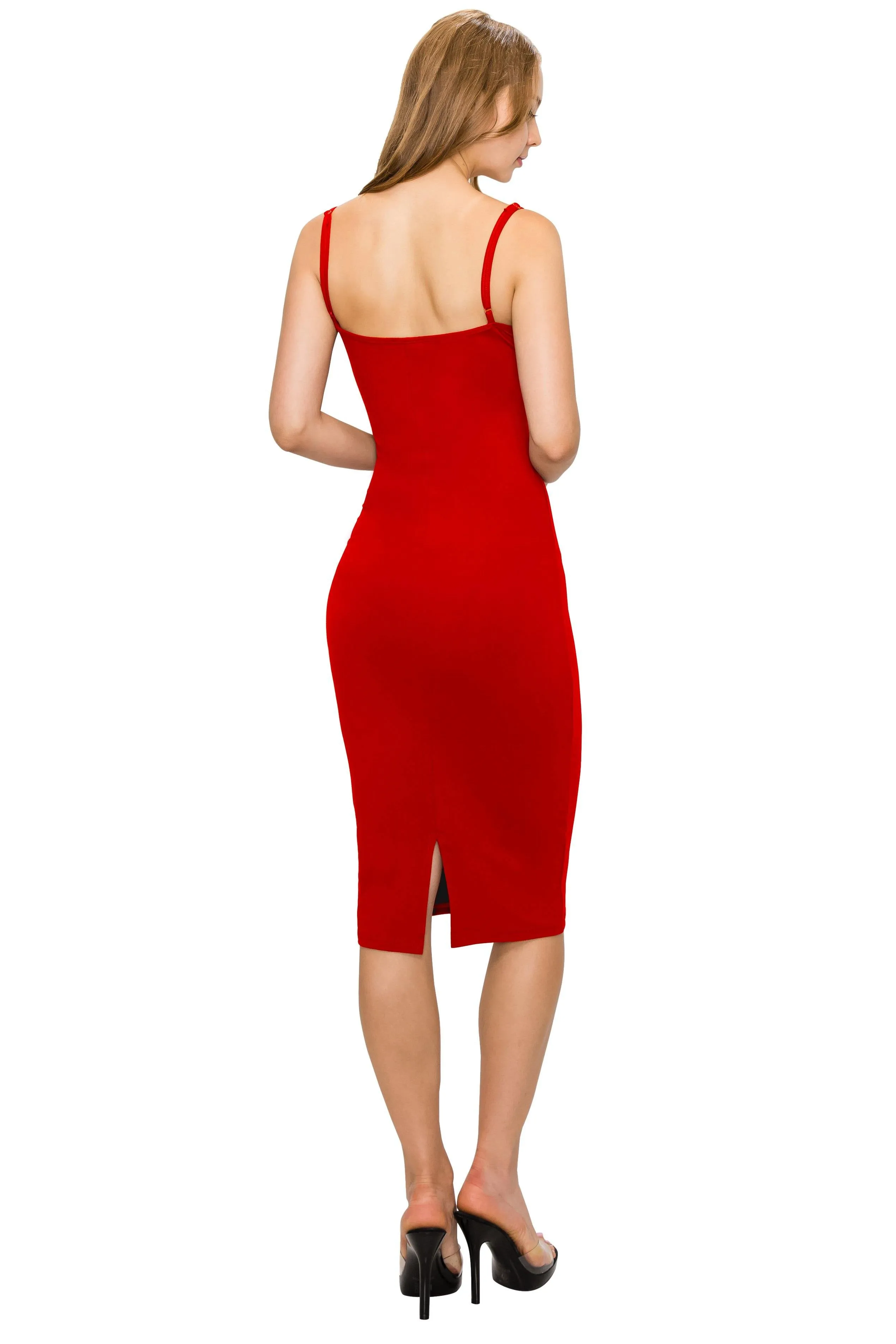 Cocktail Bodycon Dress - Spaghetti Straps