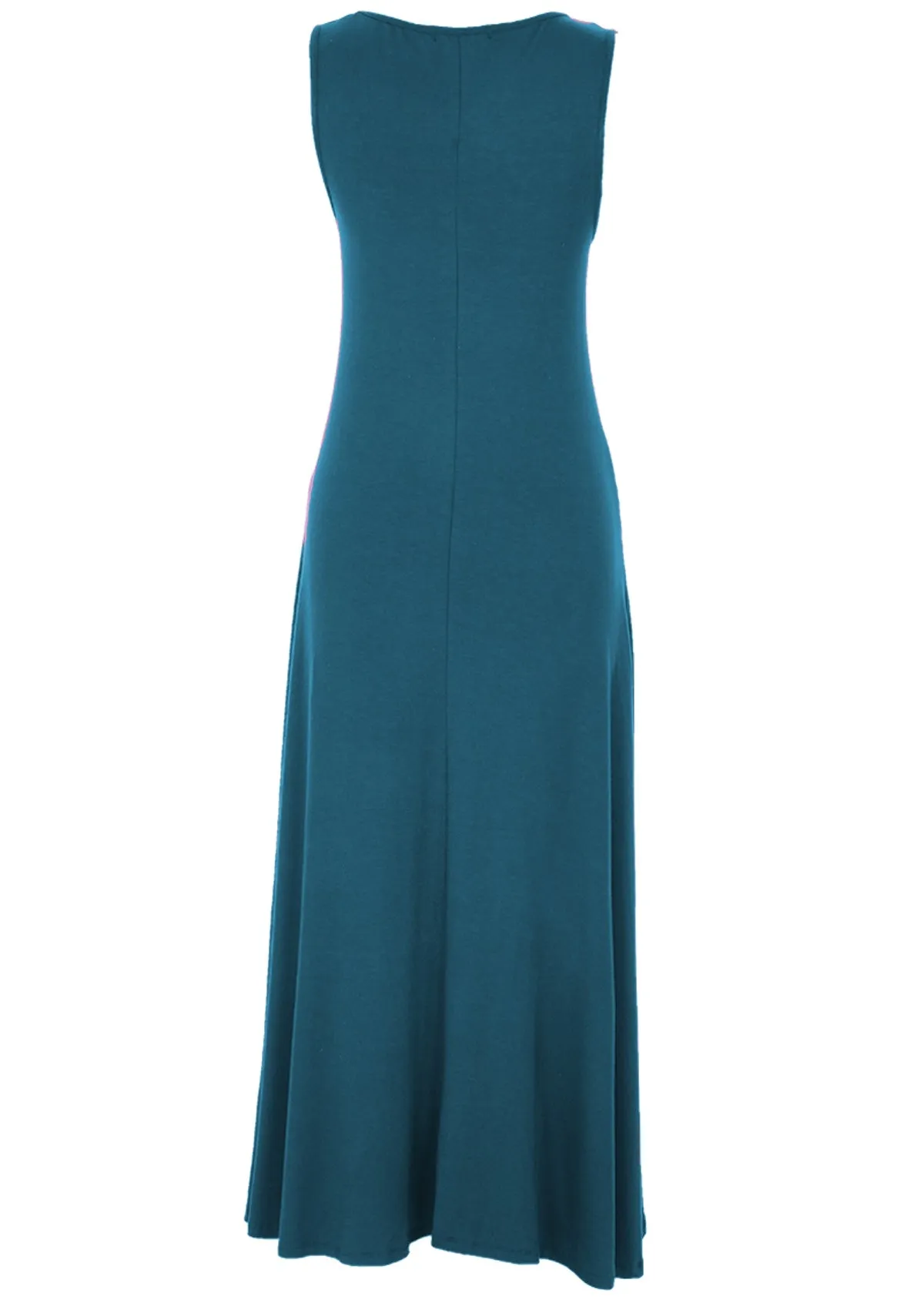 Concave Hem Dress Teal