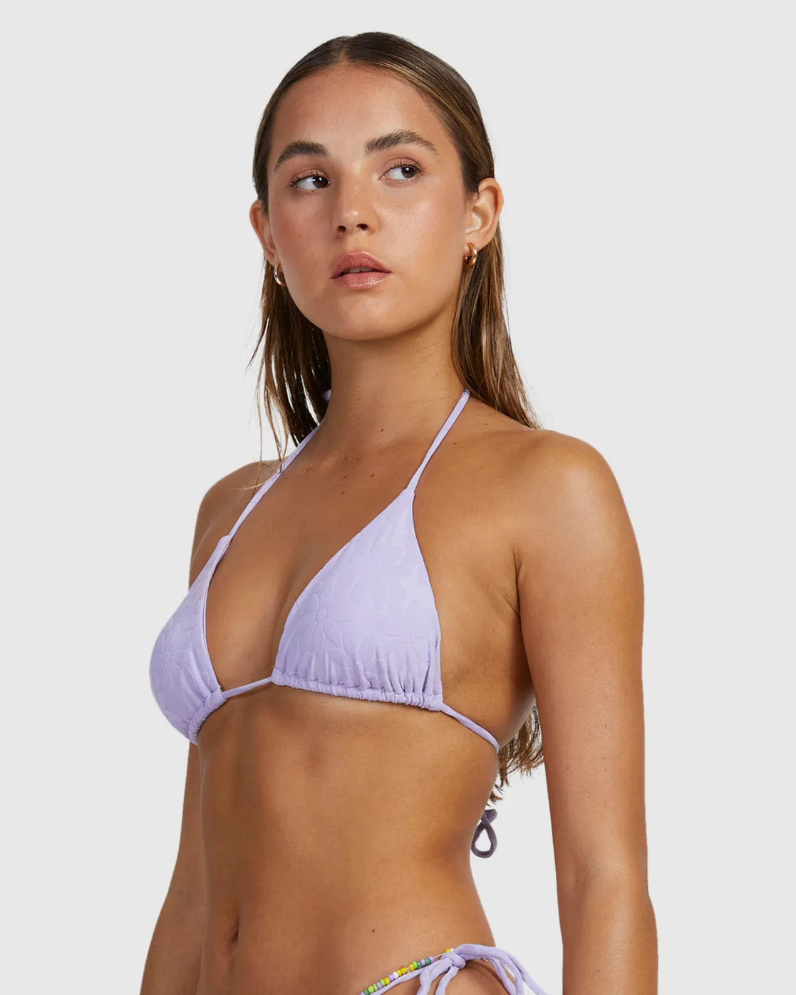 Daisy Halter Bikini Top - Violet