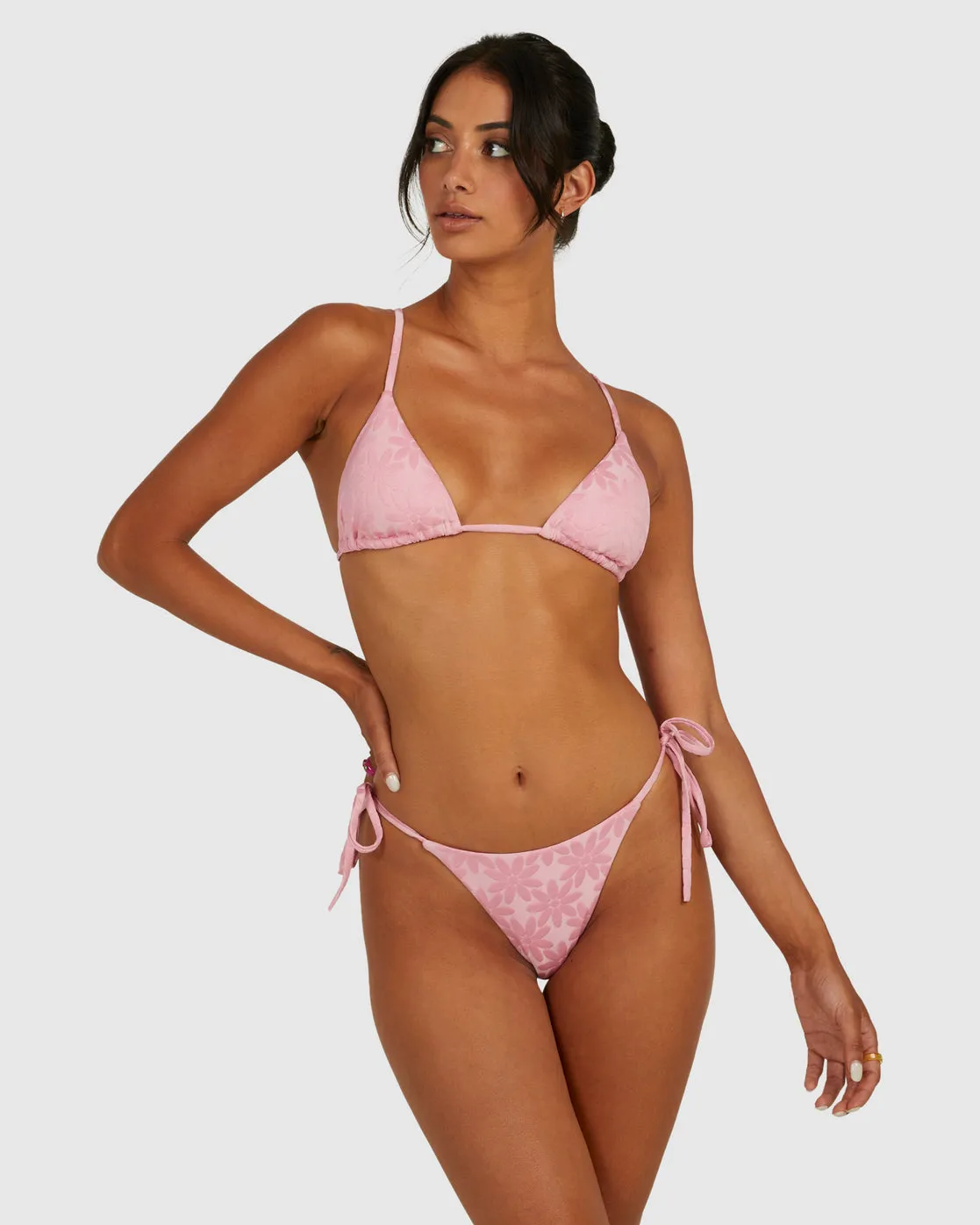 Daisy Skimpy Bikini Bottoms - Sea Pink