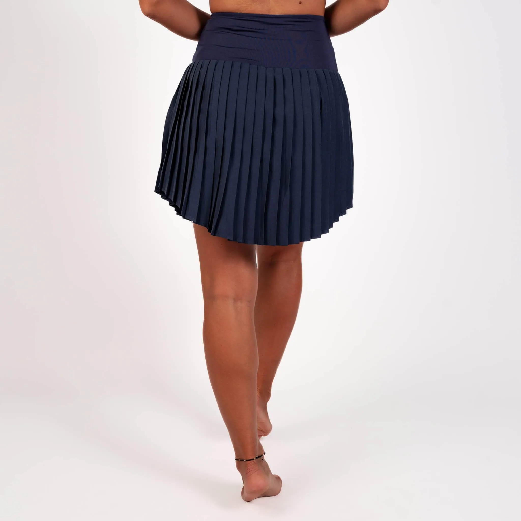 Dark Blue Pleated Skirt