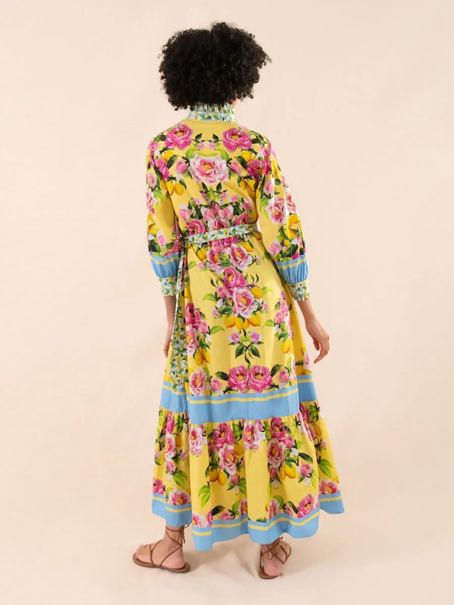 Demi Cotton Maxi Dress - Peonia Yellow