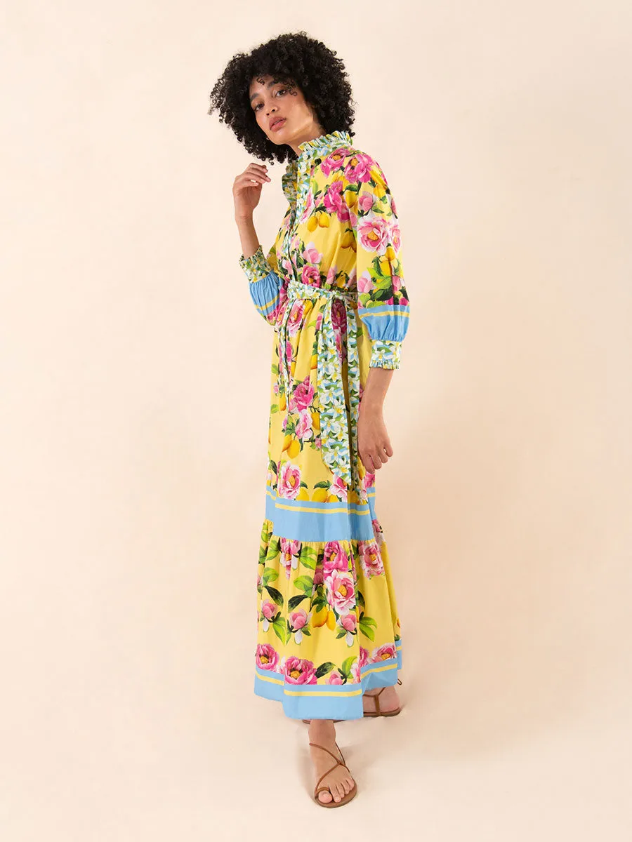 Demi Cotton Maxi Dress - Peonia Yellow