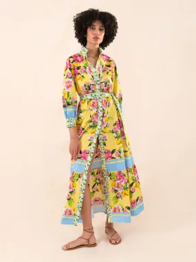 Demi Cotton Maxi Dress - Peonia Yellow