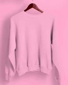 Drop Shoulder Sweatshirt: Baby Pink