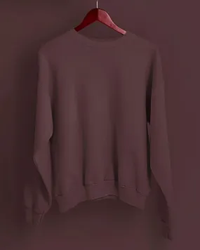 Drop Shoulder Sweatshirt: Chocolate