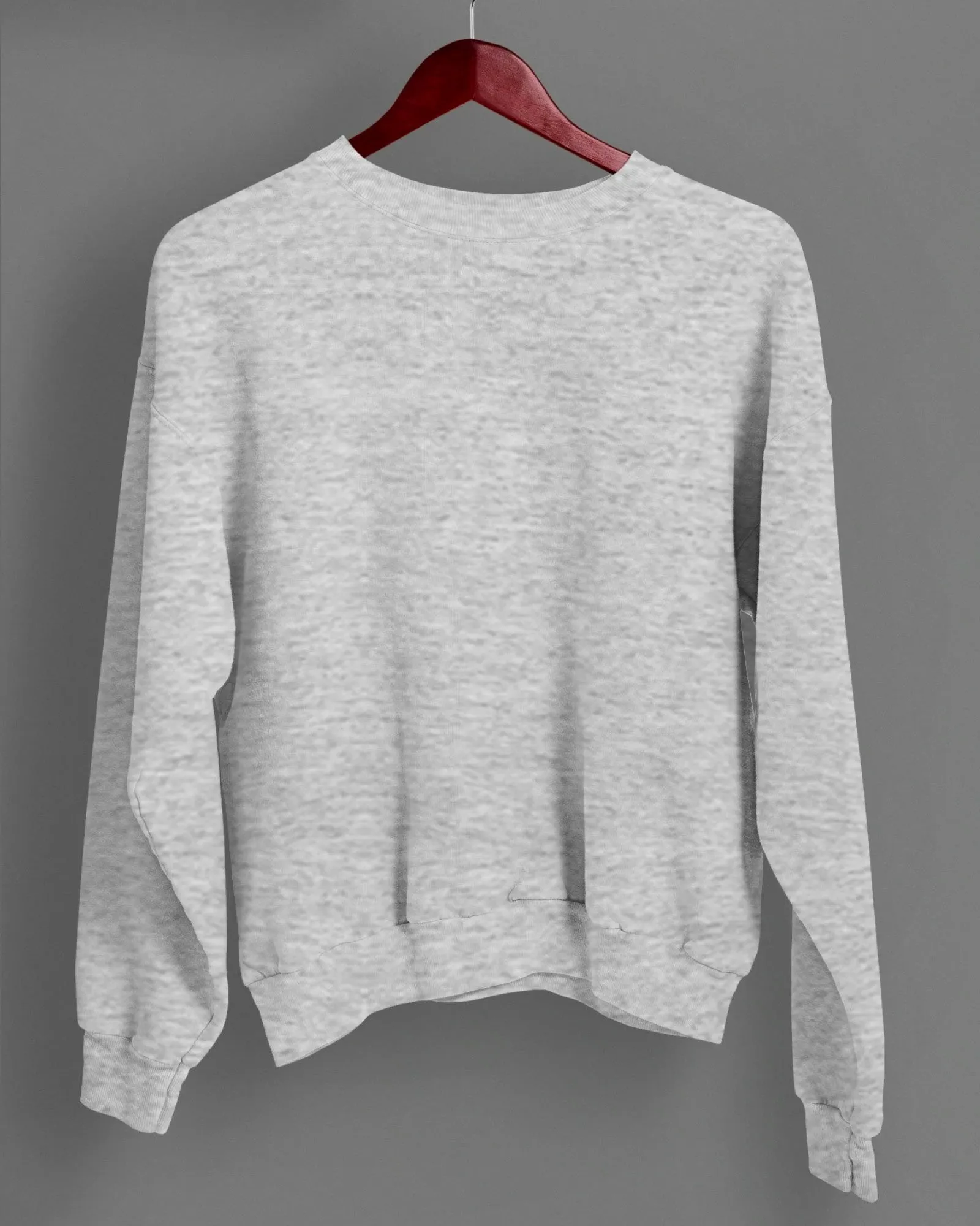 Drop Shoulder Sweatshirt: Grey Melange