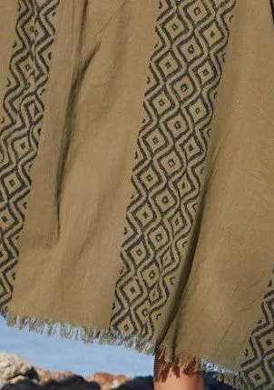 Earthy Block Print Kaftan