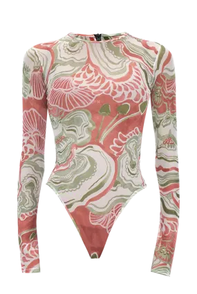 Elle Abstract Mushroom Long Sleeve Bodysuit