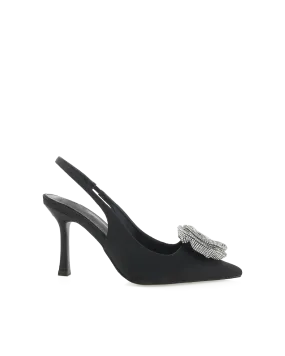 ELYSIA - BLACK SATIN-DIAMANTE