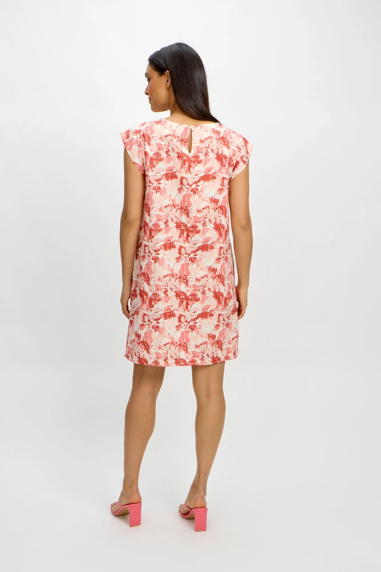 Emproved Flower Dress | Apricot   Blue