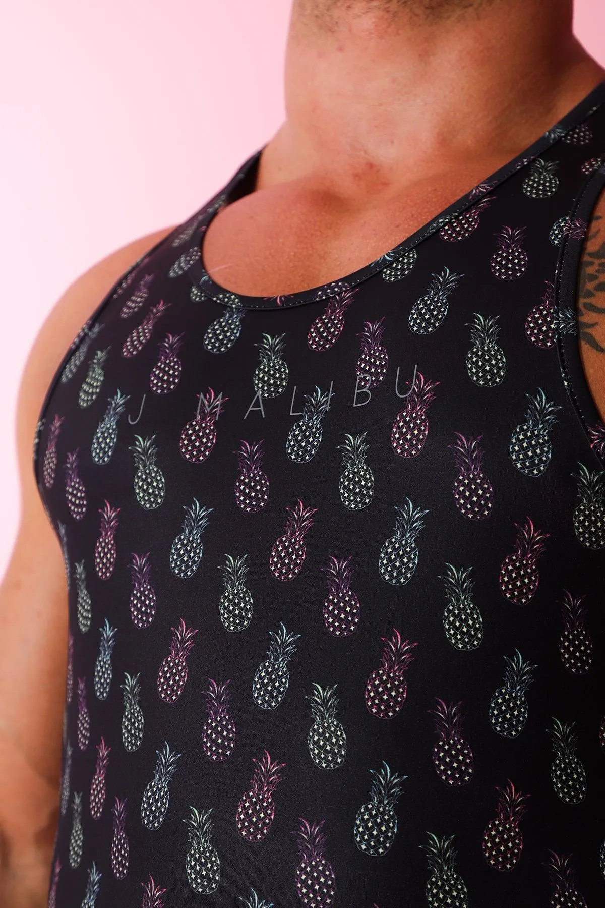 Feel-Me Scoop Bottom Tank - Pineapple Print