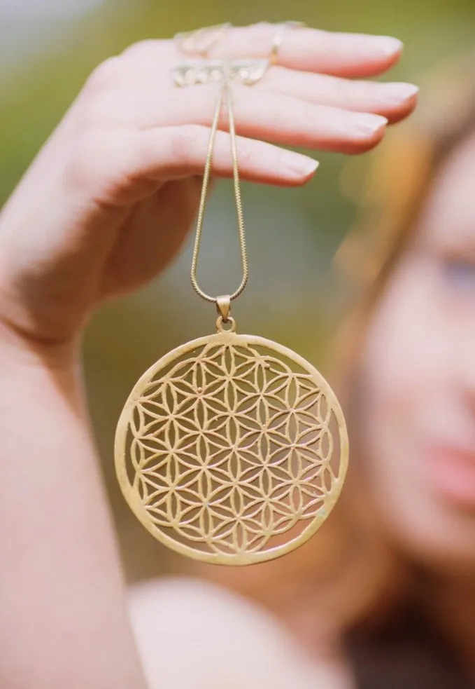 Flower of life Sacred Geometry Pendant - Free Gift