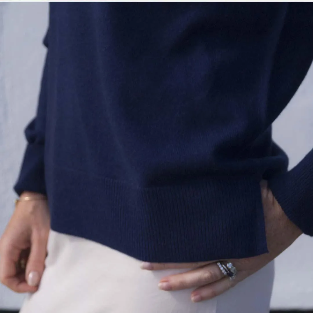 French Navy Cashmere Jumper SALE