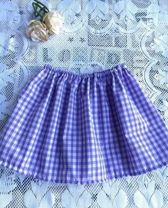 Gingham skirt,