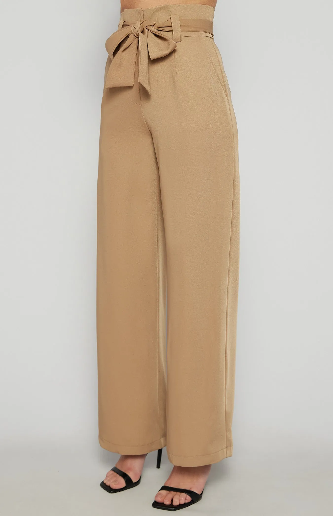 Giovanni Wide Leg Pants Camel