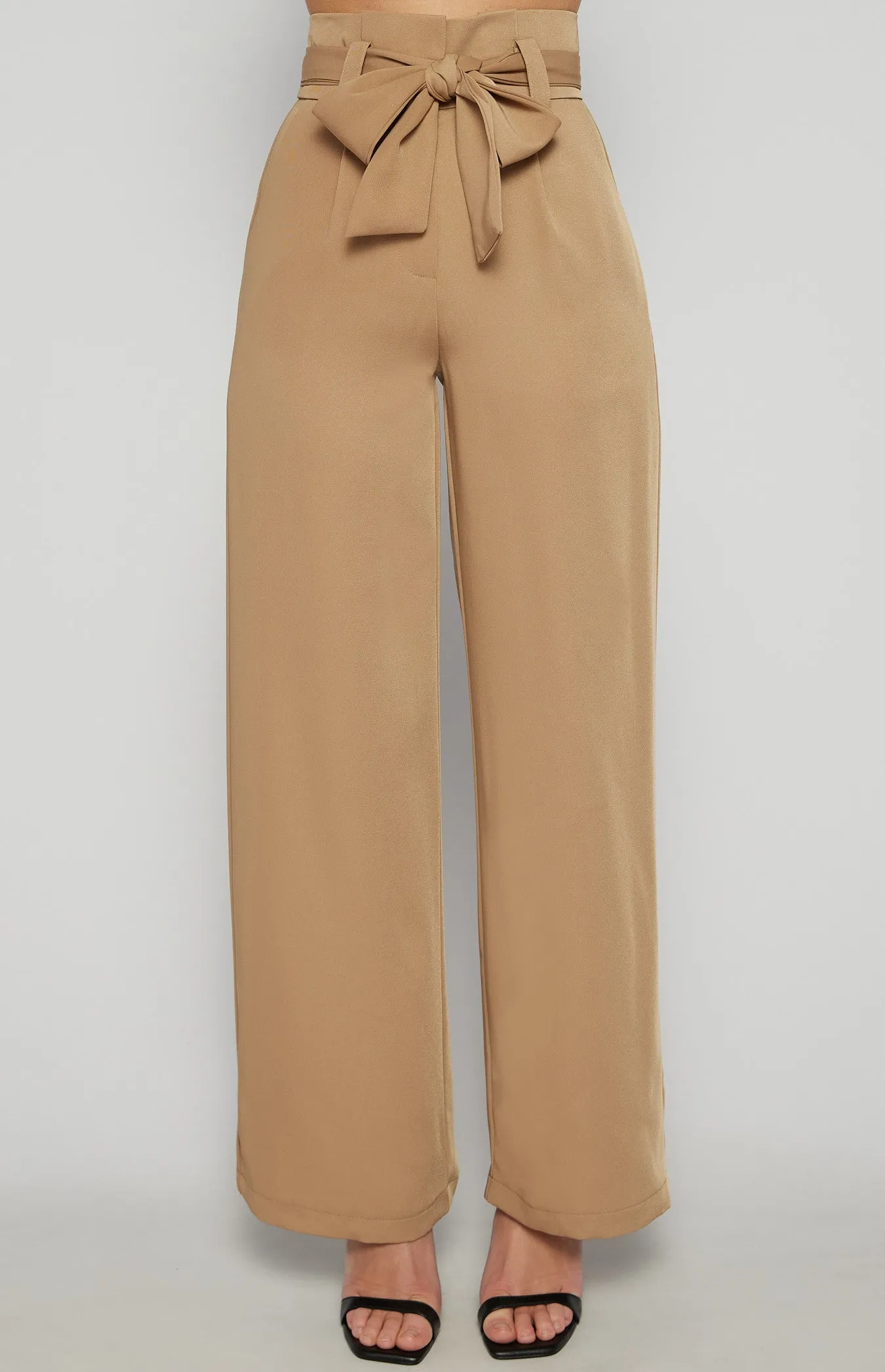 Giovanni Wide Leg Pants Camel