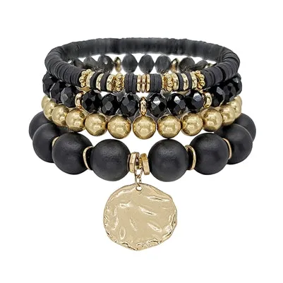 Gold Charm Stretch Bracelets