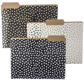 Gold Dots File Folder Set